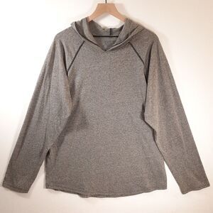 Bearded Goat Cozy Soft Slouchy Lightweight Raglan Hoodie SZ X-Large Heather Gray